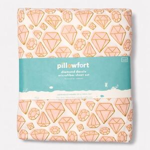 Pillowfort Pink and Gold Gem Sheet Set